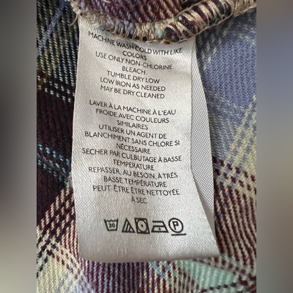 Free People We The Free Izzie Cargo Shirt in Lemon Combo Size XS - Picture 6 of 9